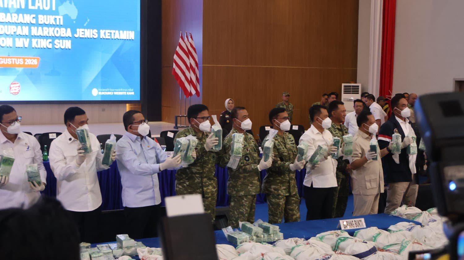 Ketamin 1,3 Ton Gagal Masuk Indonesia, Pangdam XIX Tuanku Tambusai Hadir di Batam  B