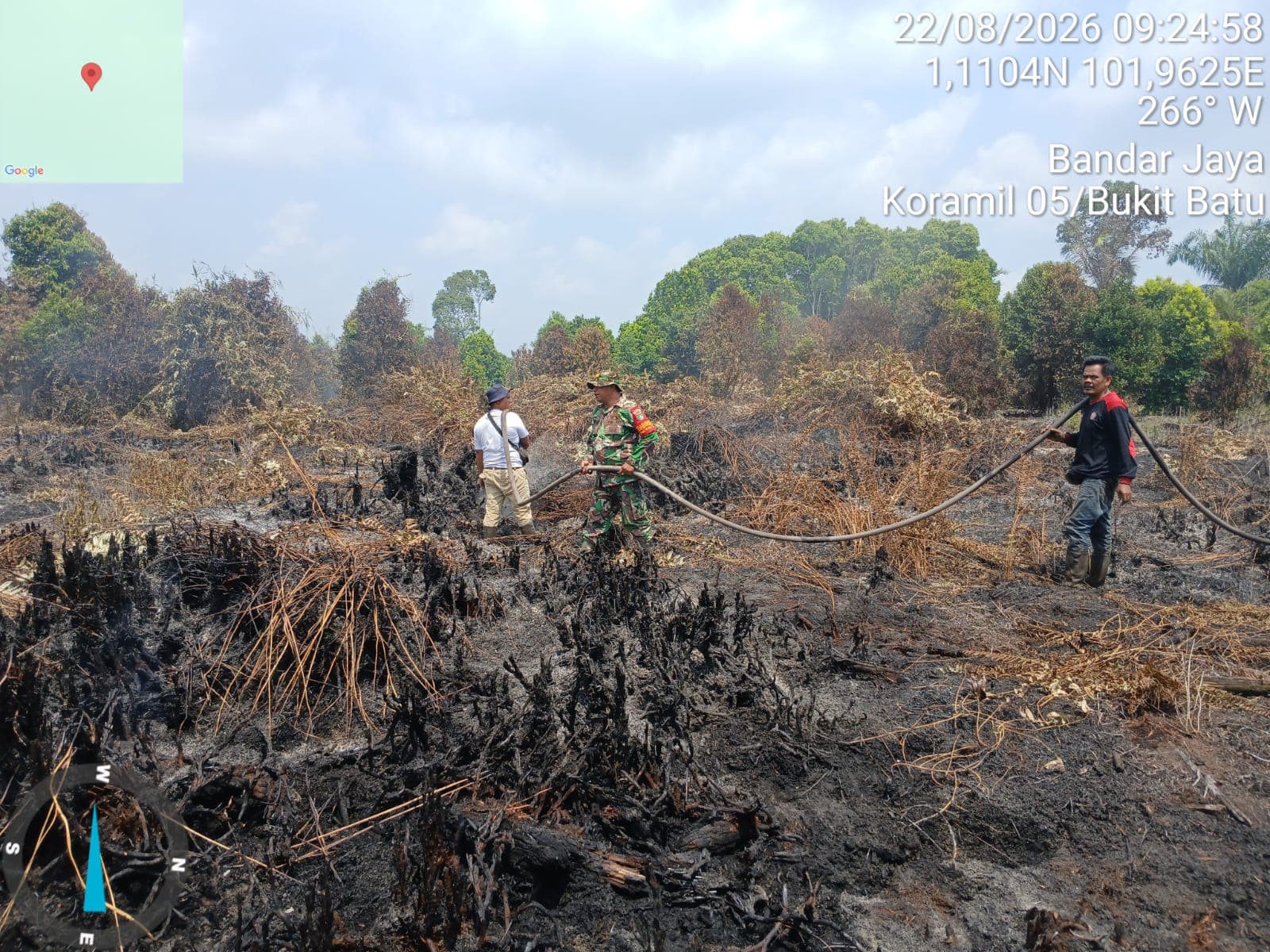 Kolaborasi di Tengah Kobaran Api, Kodam XIX/Tuanku Tambusai Bersama Unsur Gabungan Tangani Karhutla Secara Terpadu di Bengkalis